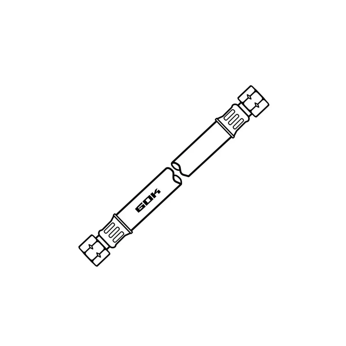 Középnyomású tömlővezeték - 400 mm, 2 x bal, önkiszolgáló kijelzőcsomag