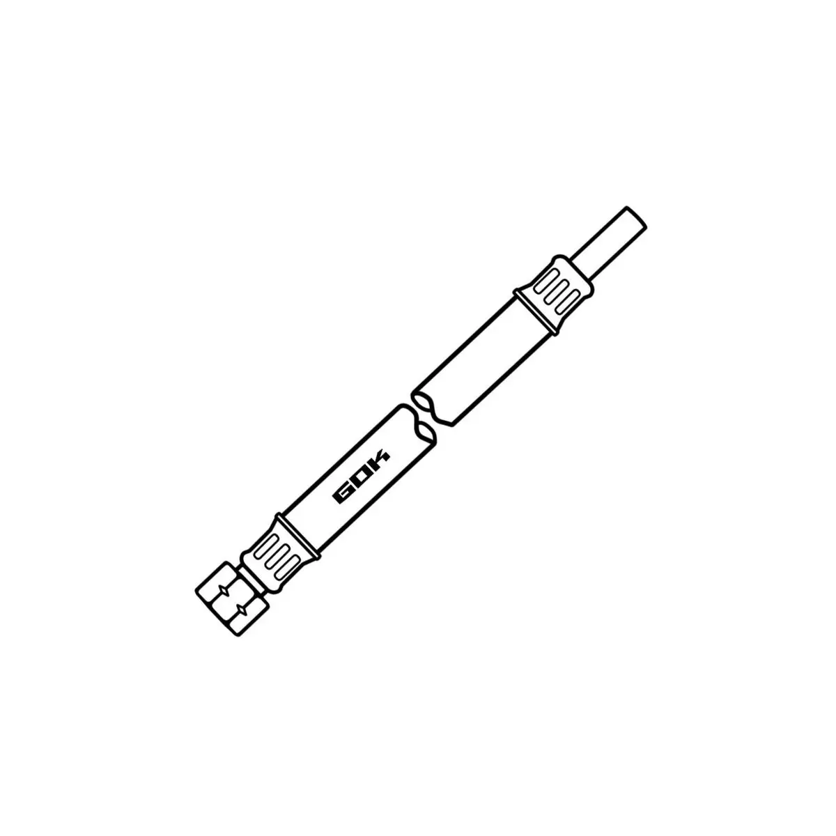 Közepes nyomású tömlővezeték - G 1/4 LH-M x RST 8 x 400, laza