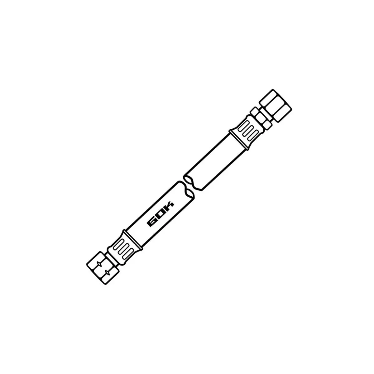 Strednotlakové hadicové vedenie - G 1/4 LH-M x RVS 8 x 400, voľné