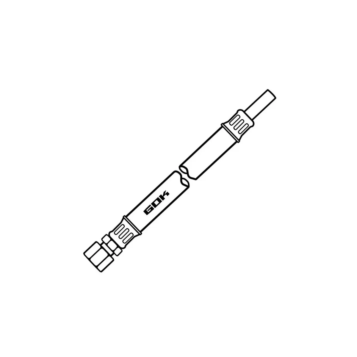 Közepes nyomású tömlővezeték - RVS 8 x RST 8 x 400, laza