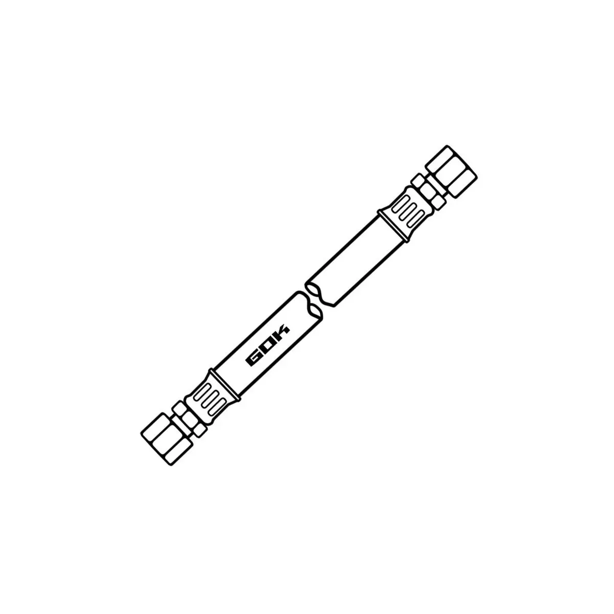 Linie de furtun de medie presiune - RVS 8 x RVS 8 x 400, gratuit