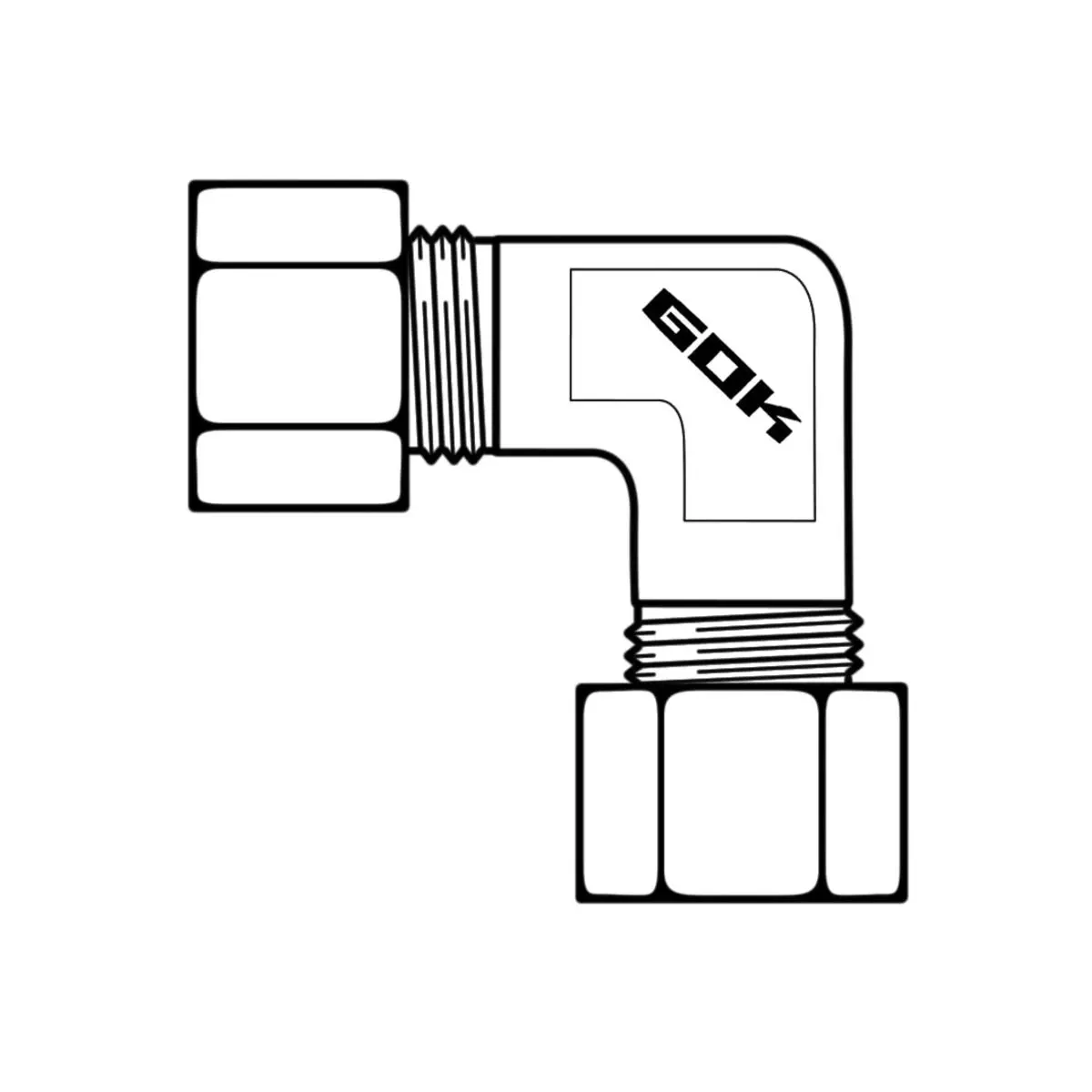 Conexiune cu șurub cu inel crestat - tip W - unghi, pachet display autoservire