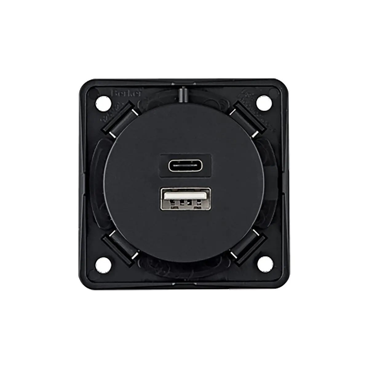 Nabíjacia zásuvka USB 2gang 230 V A+C antracitová