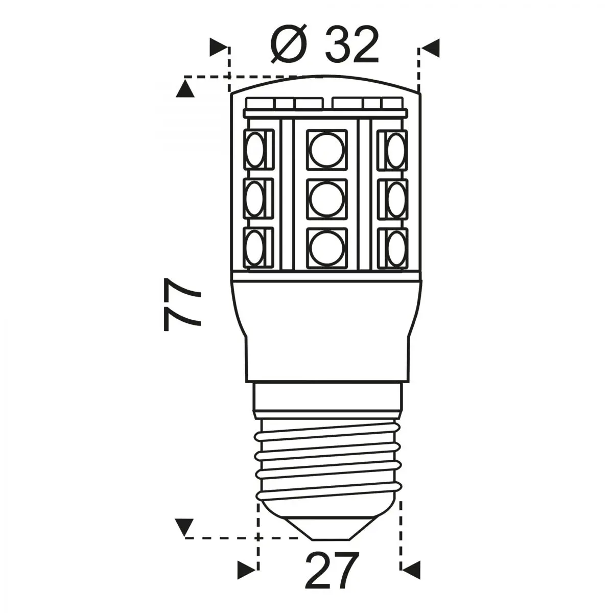 24SMD cső alakú