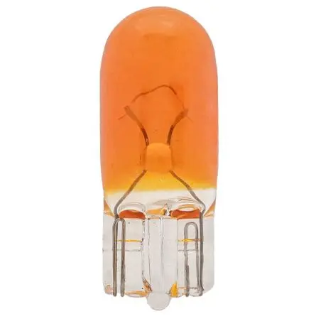 Sklenená žiarovka do auta - 5W základňa W2,1x9,5d ECE WY5W oranžová