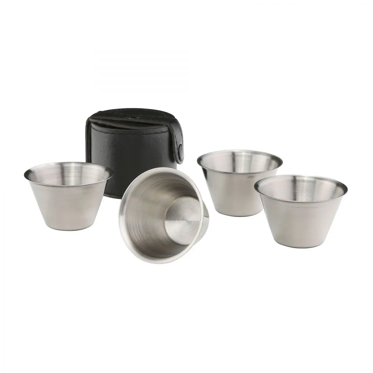 Set cești în husă din piele - 4 căni 30 ml