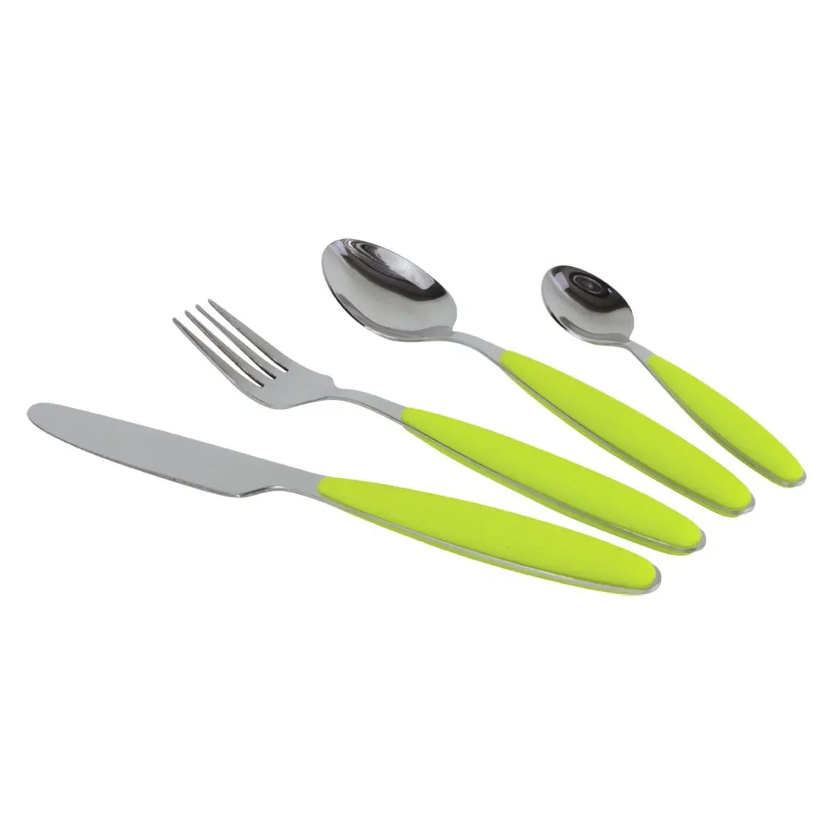 Evőeszköz készlet Grey Line - 16 db, lime