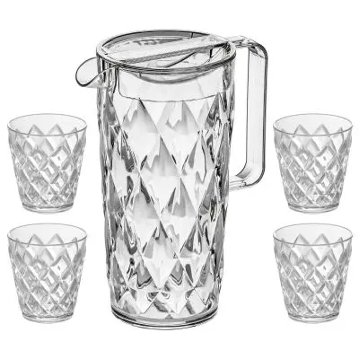 Kancsó 4 csészével - 1,6 literes kancsó 4 csészével 250 ml CRYSTAL