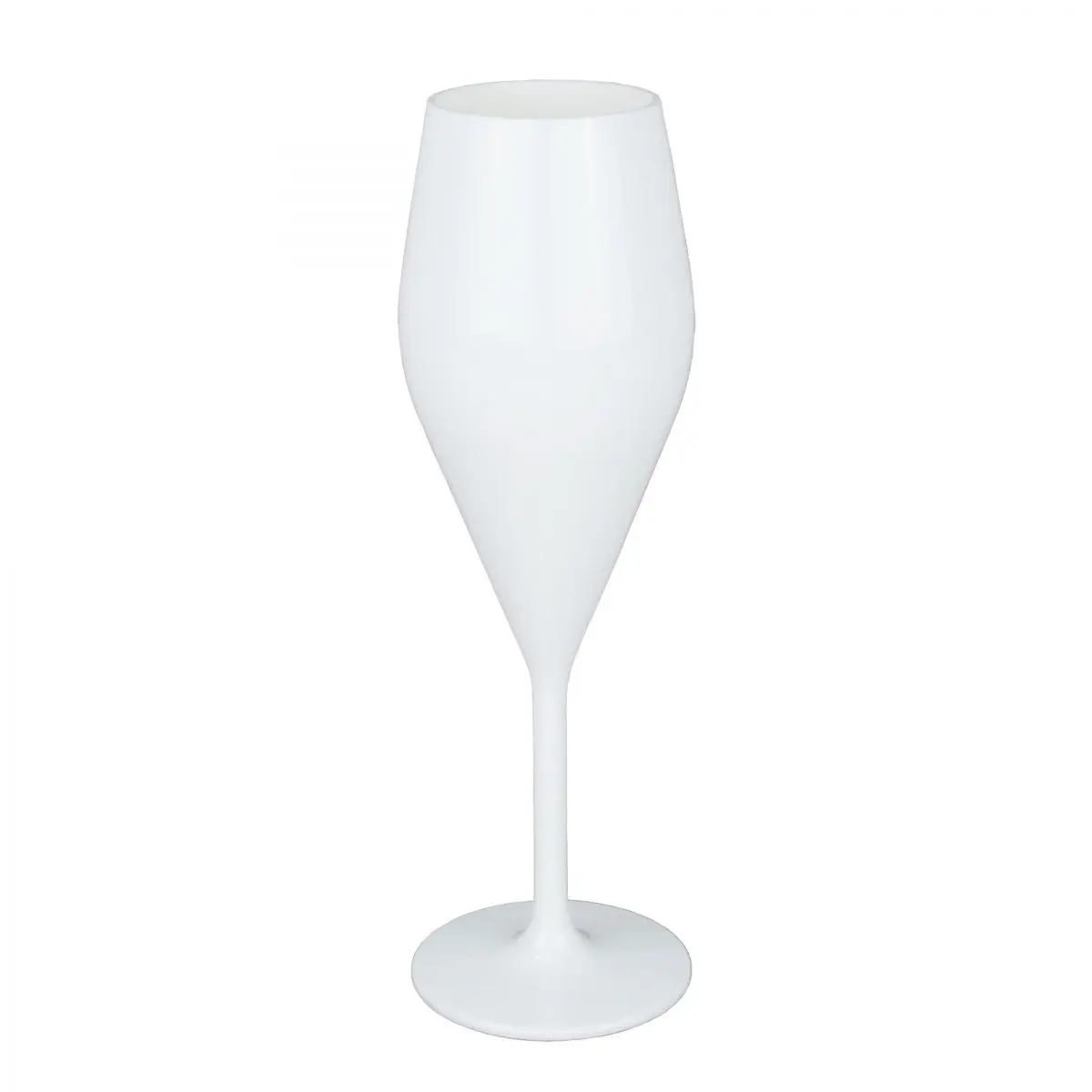 Pahare de sampanie Elegancea, alb - 2 bucati