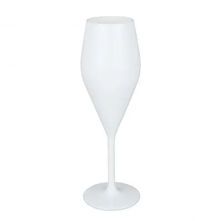 Pohár na šampanské 2-dielny - Pohár na šampanské Eleganza, biely, sada 2 ks