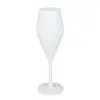 Pahare de sampanie Elegancea, alb - 2 bucati