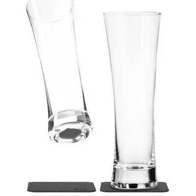 Krištáľové sklo - magnetické sklo na pivo sada 2 ks
