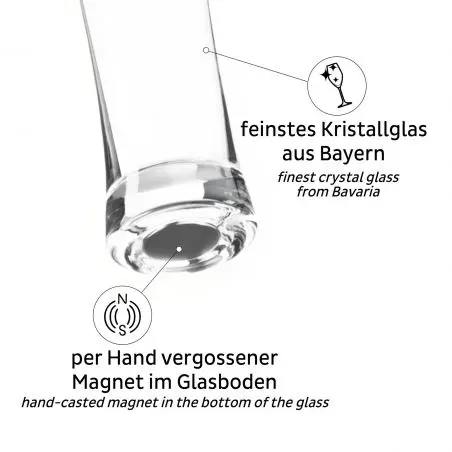 Kristályüveg - mágneses söröspoharak 2db-os készlet