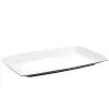 Quadrato fekete-fehér étkészlet sorozat - tányér 35 x 25 cm