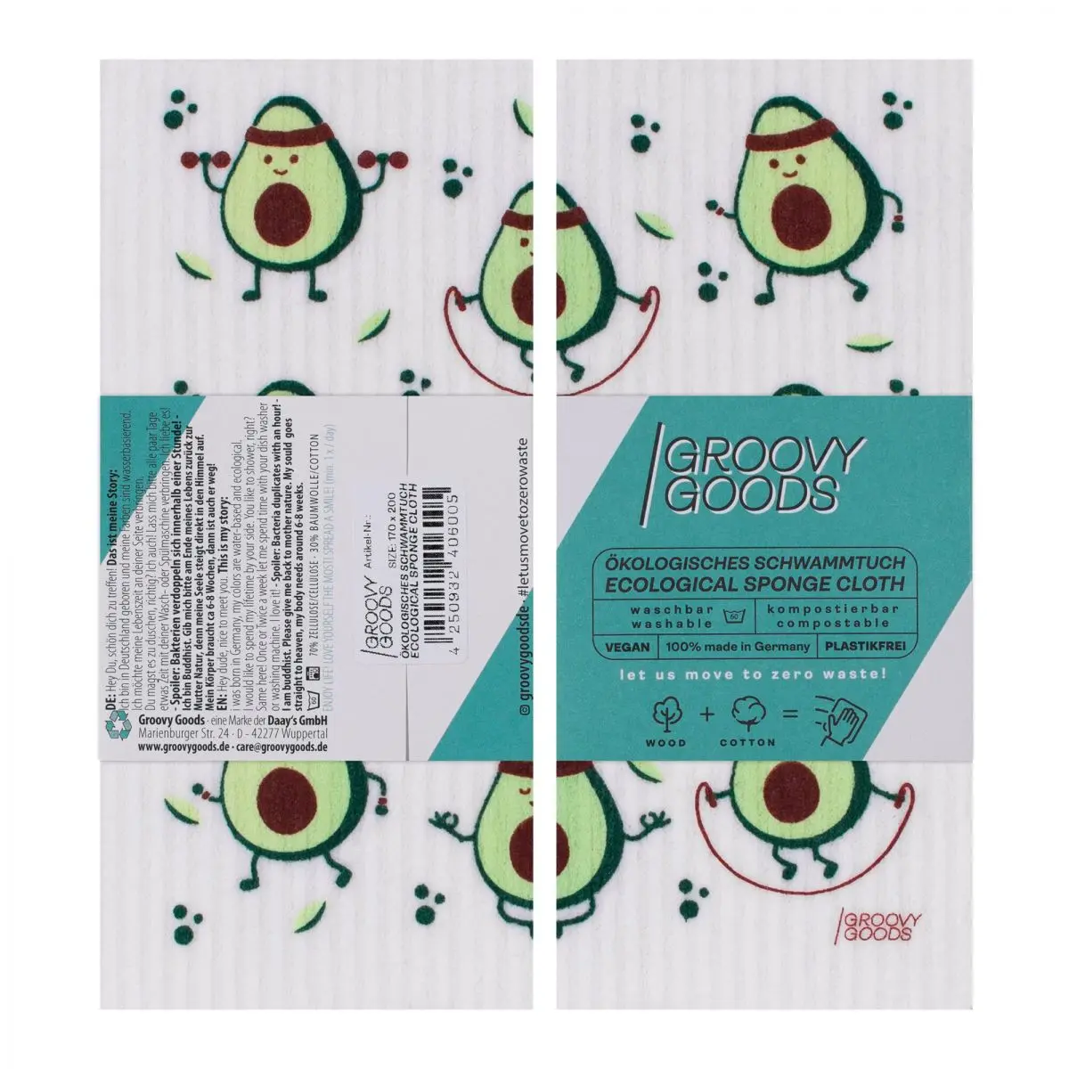 Pânză de burete ecologic avocado
