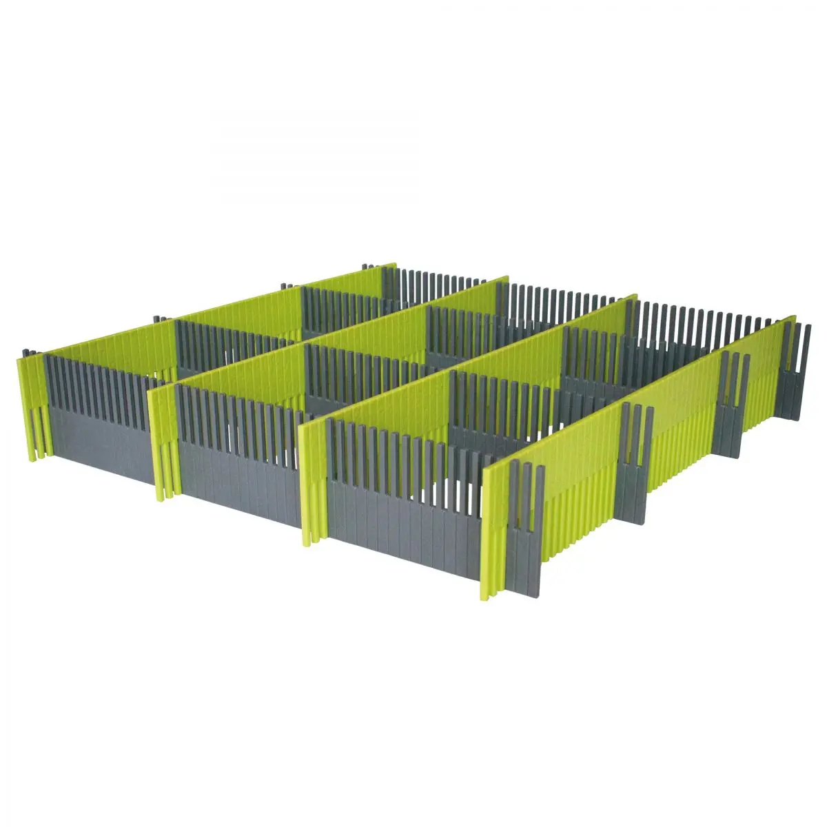 Fióktároló sín - 8 db-os készlet, lime, sötétszürke