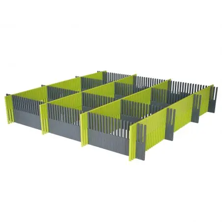 Fióktároló sín - 8 db-os készlet, lime, sötétszürke