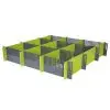 Bandă de depozitare pentru sertare - set de 8, lime, gri închis