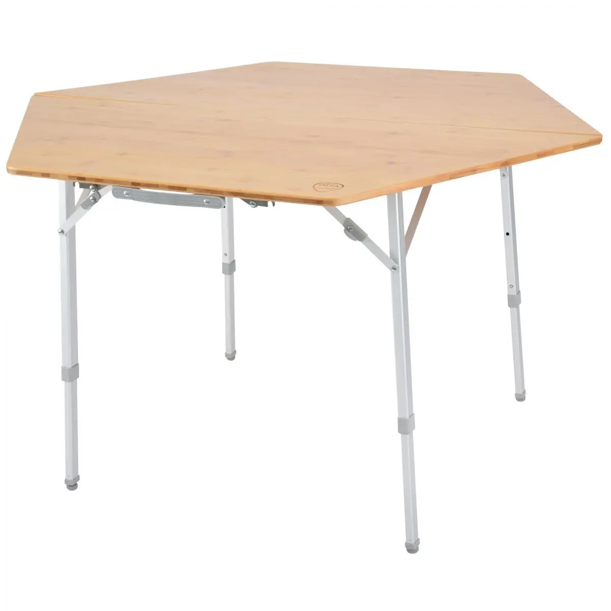 Masa plianta din bambus cu 6 laturi - 120 x 70 x 104 cm