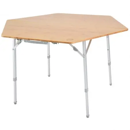 Bambusový skladací stôl so 6 rohmi - 120 x 70 x 104 cm