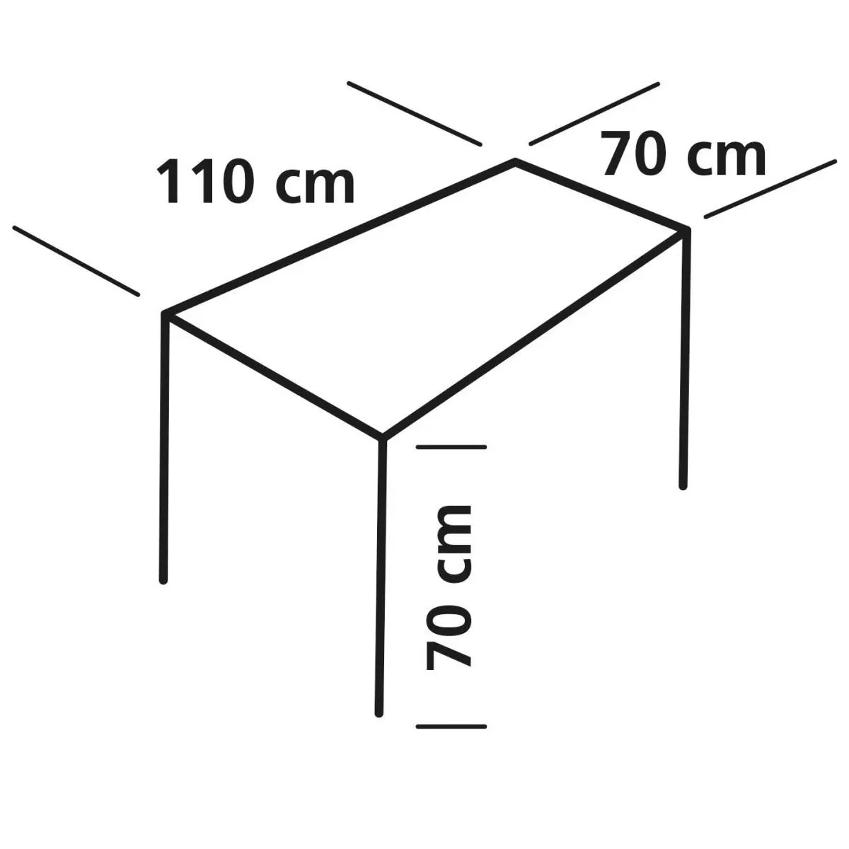 Bambusový pojazdný stôl Chambery - 110 x 70 x 70 cm