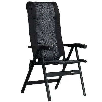 Kempingová stolička Noblesse Deluxe - strieborná, čierna