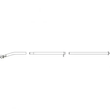 Nyomórúd állandó napellenzőhöz - 22 mm 165-260 cm