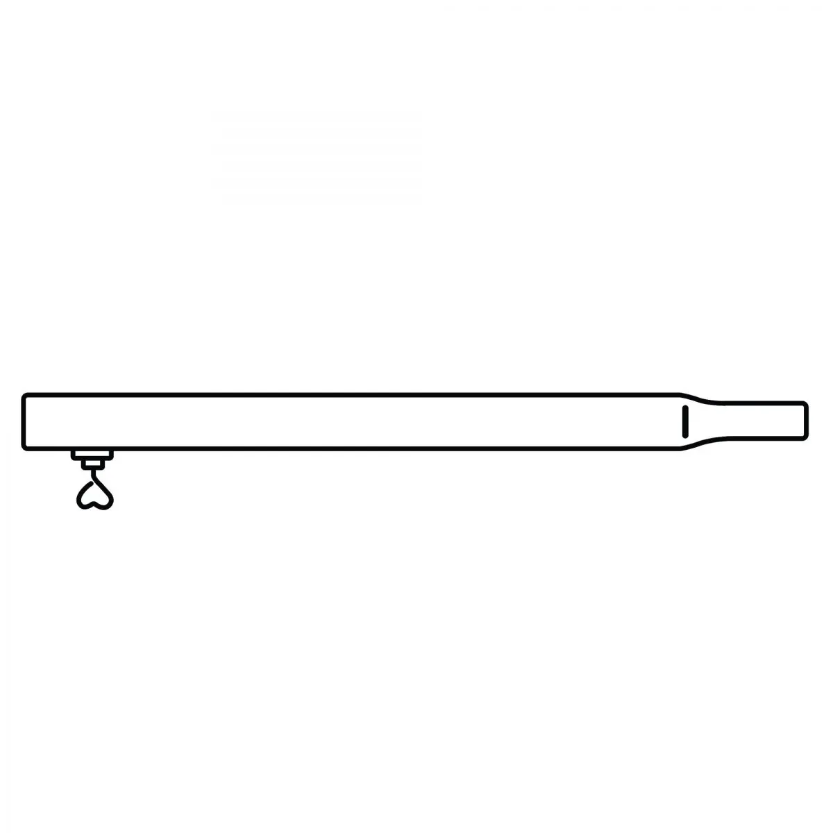 Rudazat Köztes szívcsavar - 25 mm acél, 100 cm