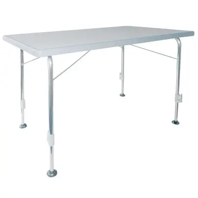 Masa de camping stabila - gri deschis, 115 x 70 cm