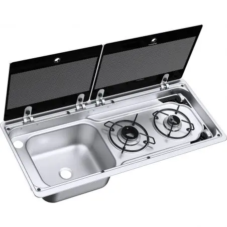 Kombinovaný sporák Dometic MO 9722L, umývadlo vľavo