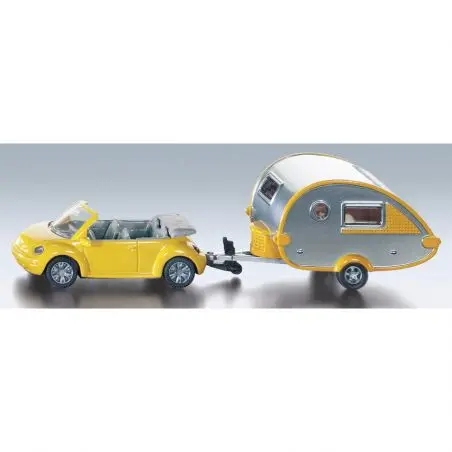 VW Beetle Cabrio cu rulotă Tab
