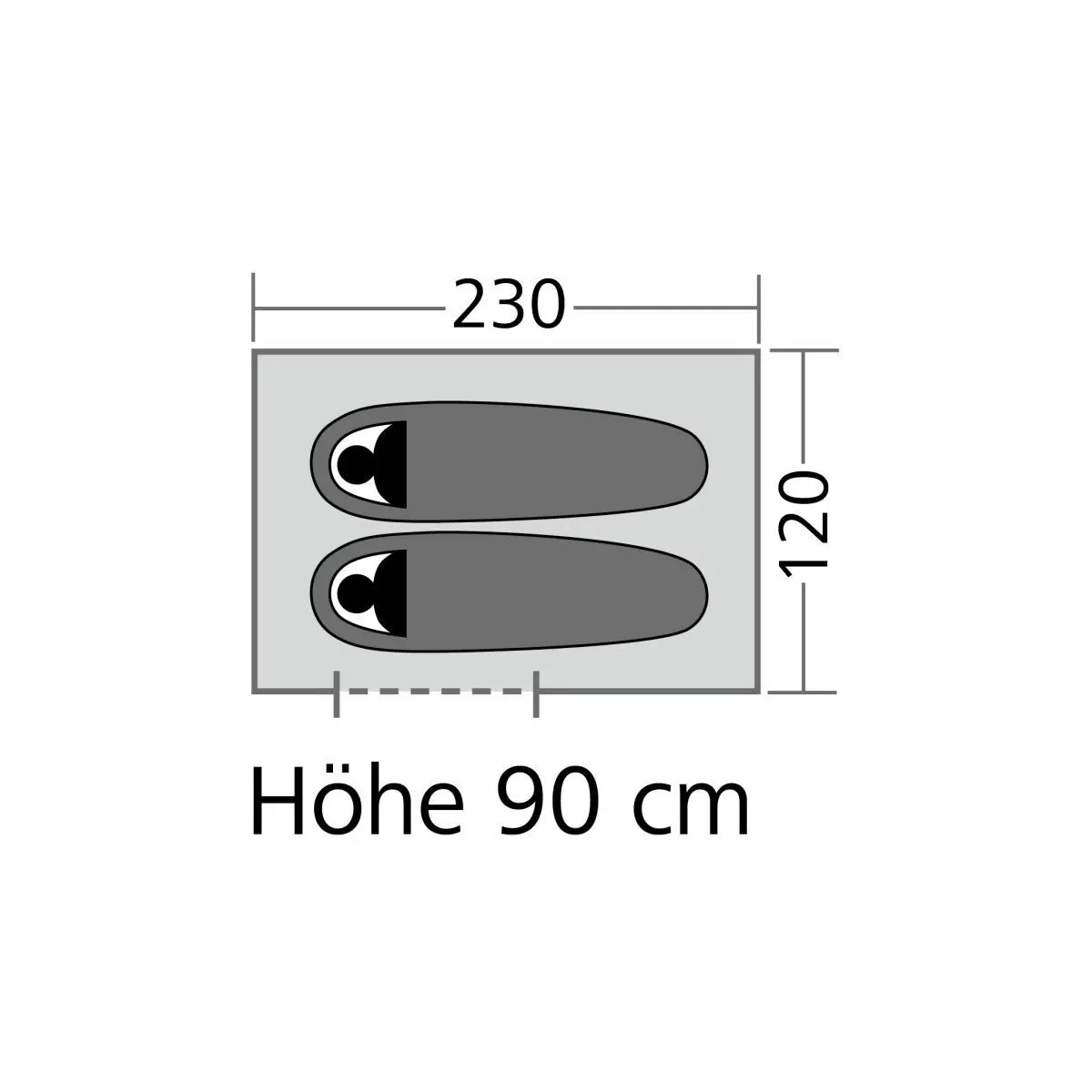 Cort de ciclism Siskin - 230 x 120 x 90 cm