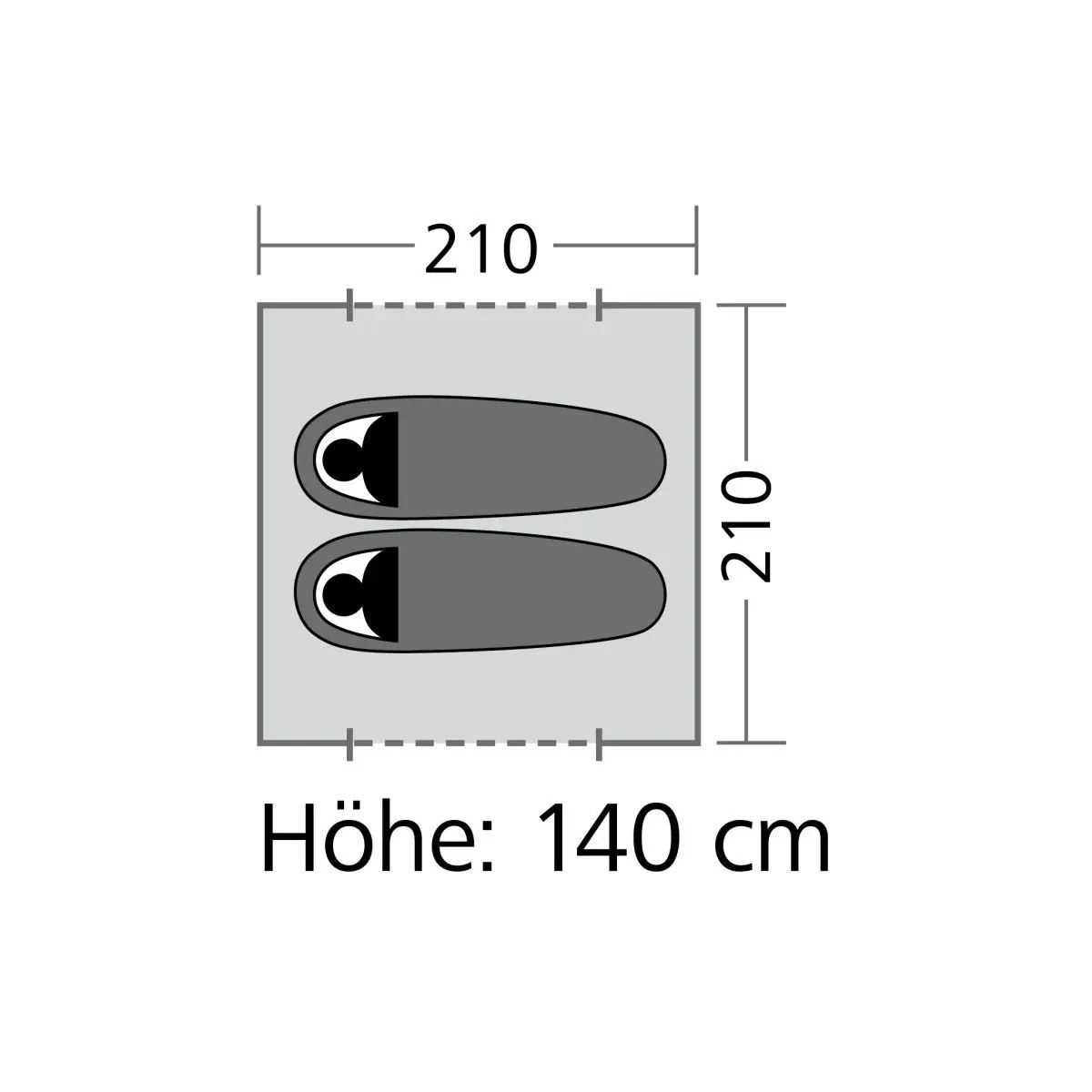 Gyorssátor Olpro Pop Tent - 210 x 140 x 210 cm