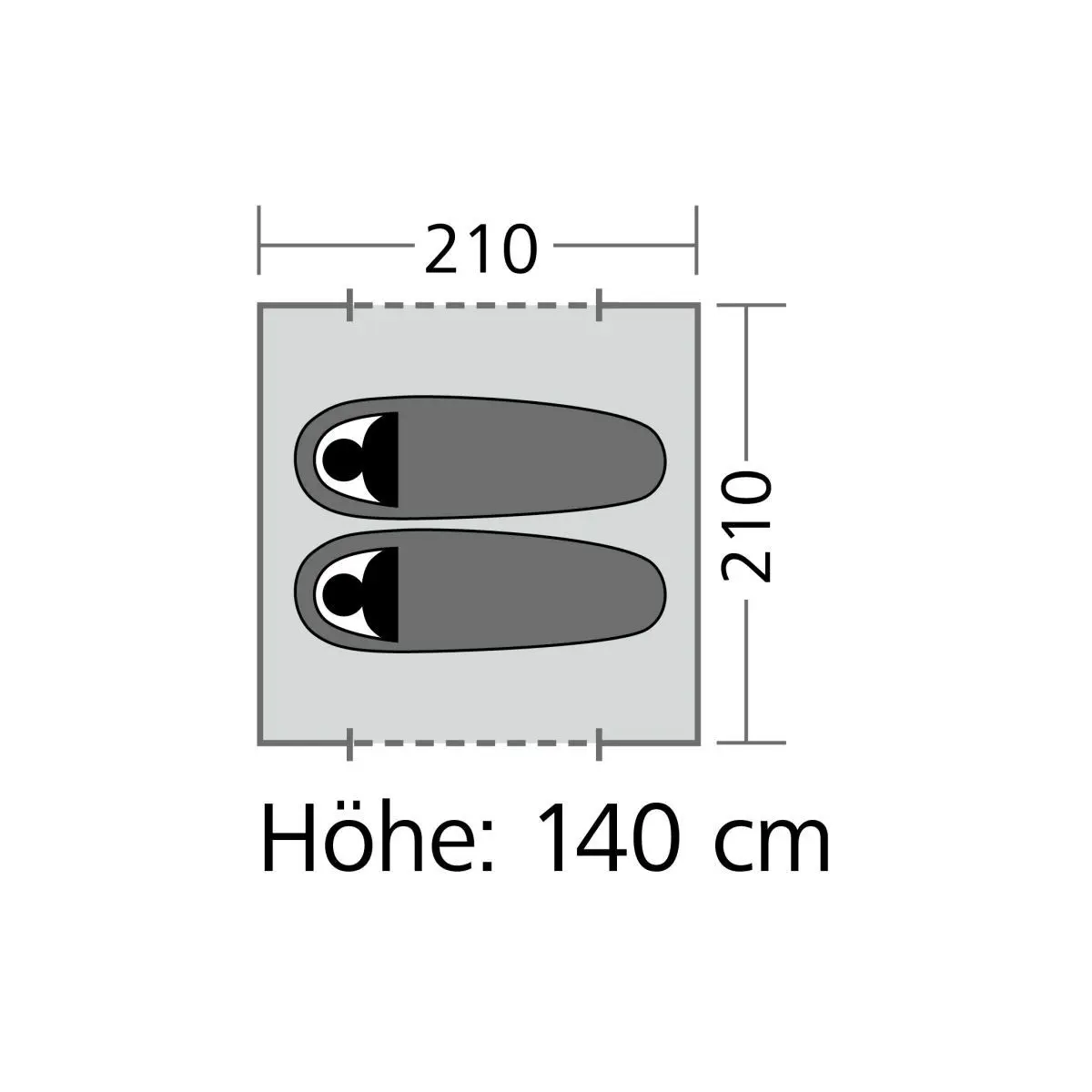 Rýchlostavebný stan Olpro Pop Tent - 210 x 140 x 210 cm