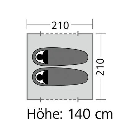 Cort de montare rapida Olpro Pop Tent - 210 x 140 x 210 cm