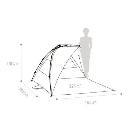 Strandmenedék Hare Kohu Plus - 250 x 114 x 215 cm