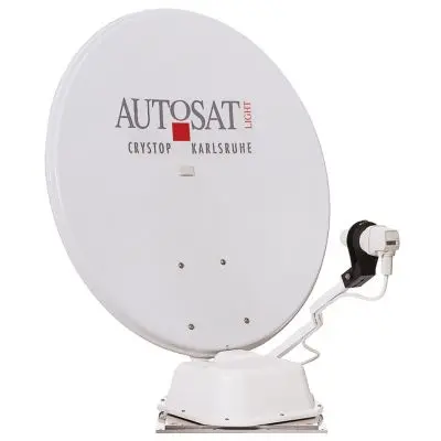 Műholdas rendszer AutoSat Light S Digital Single 1 gombos vezérlőpanellel, fehér