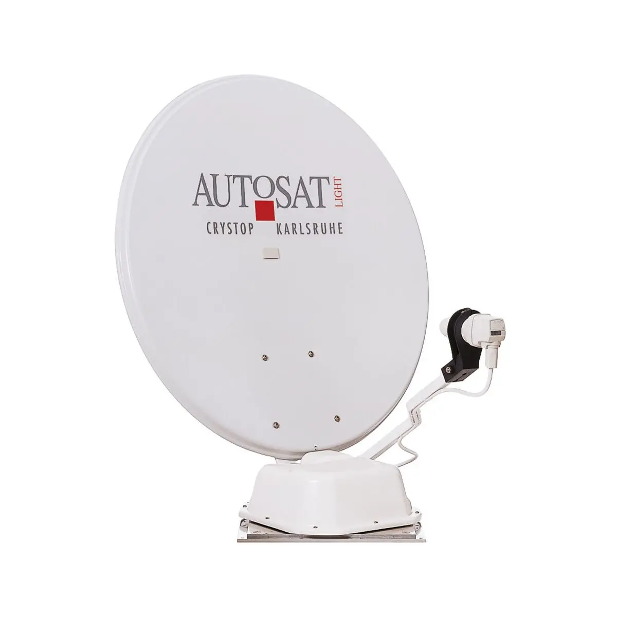 Satelitný systém AutoSat Light S Digital Single s 1-tlačidlovým ovládacím panelom, biely