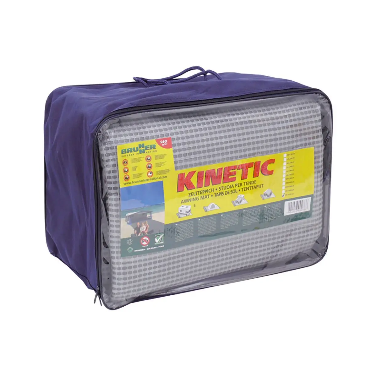 Kinetický šedý stanový koberec, šírka 3 m