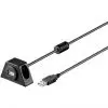 Prelungire USB 2 m cu priză încorporată