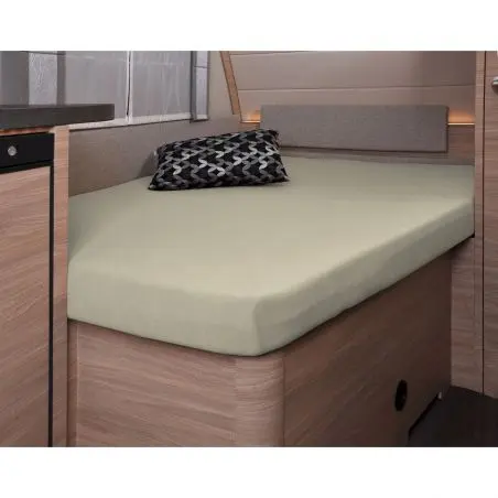 Cearșaf de pat 137 x 195 (110 / 90) cm pentru un pat francez într-o rulotă, nisip
