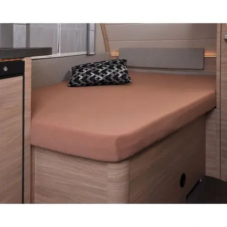 Cearșaf de pat 137 x 195 (110 / 90) cm pentru un pat francez într-o rulotă, macciato