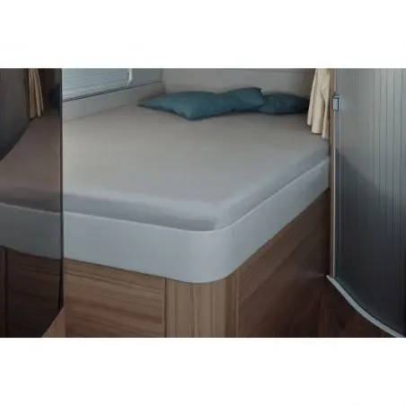 Vložené prestieradlo 142 x 195 (158 / 42) cm fr Francúzska posteľ v karavane, strieborná