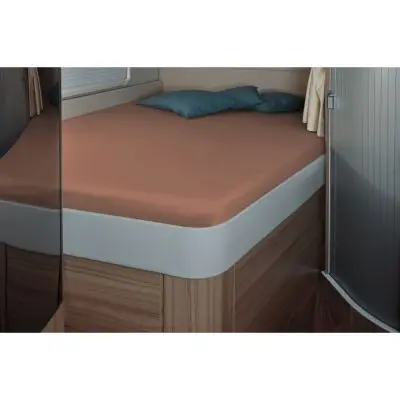 Vložené prestieradlo 142 x 195 (158 / 42) cm fr Francúzska posteľ v karavane, macciato