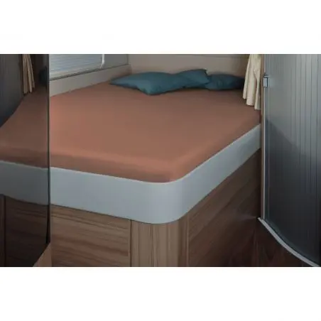 Vložené prestieradlo 142 x 195 (158 / 42) cm fr Francúzska posteľ v karavane, macciato