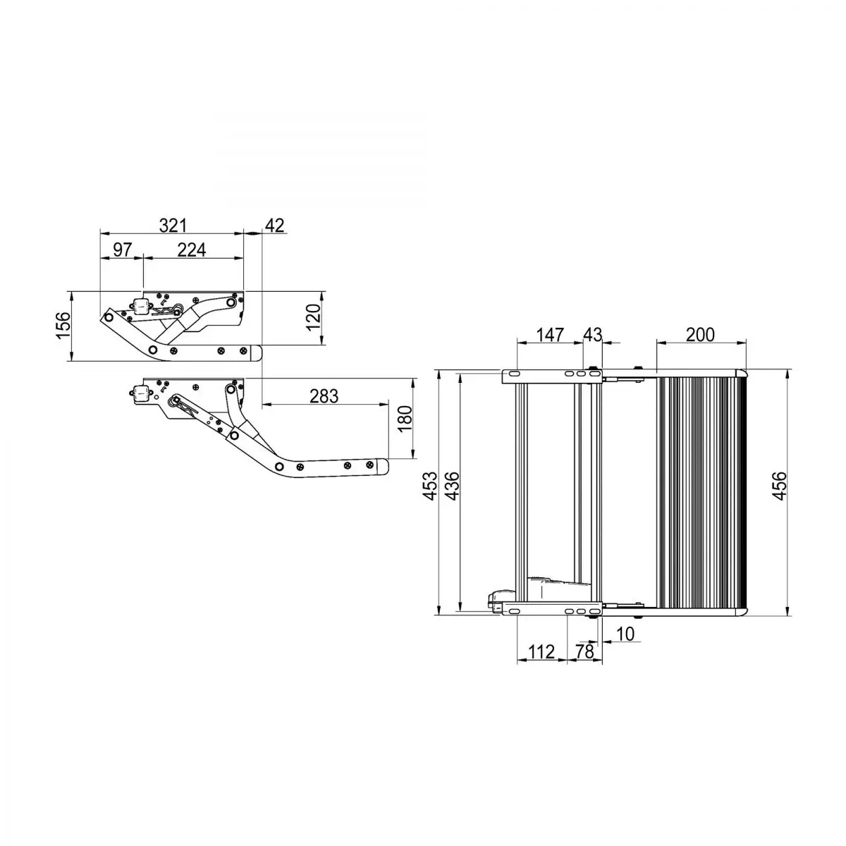Thule step V15 12V 460 aluminiu