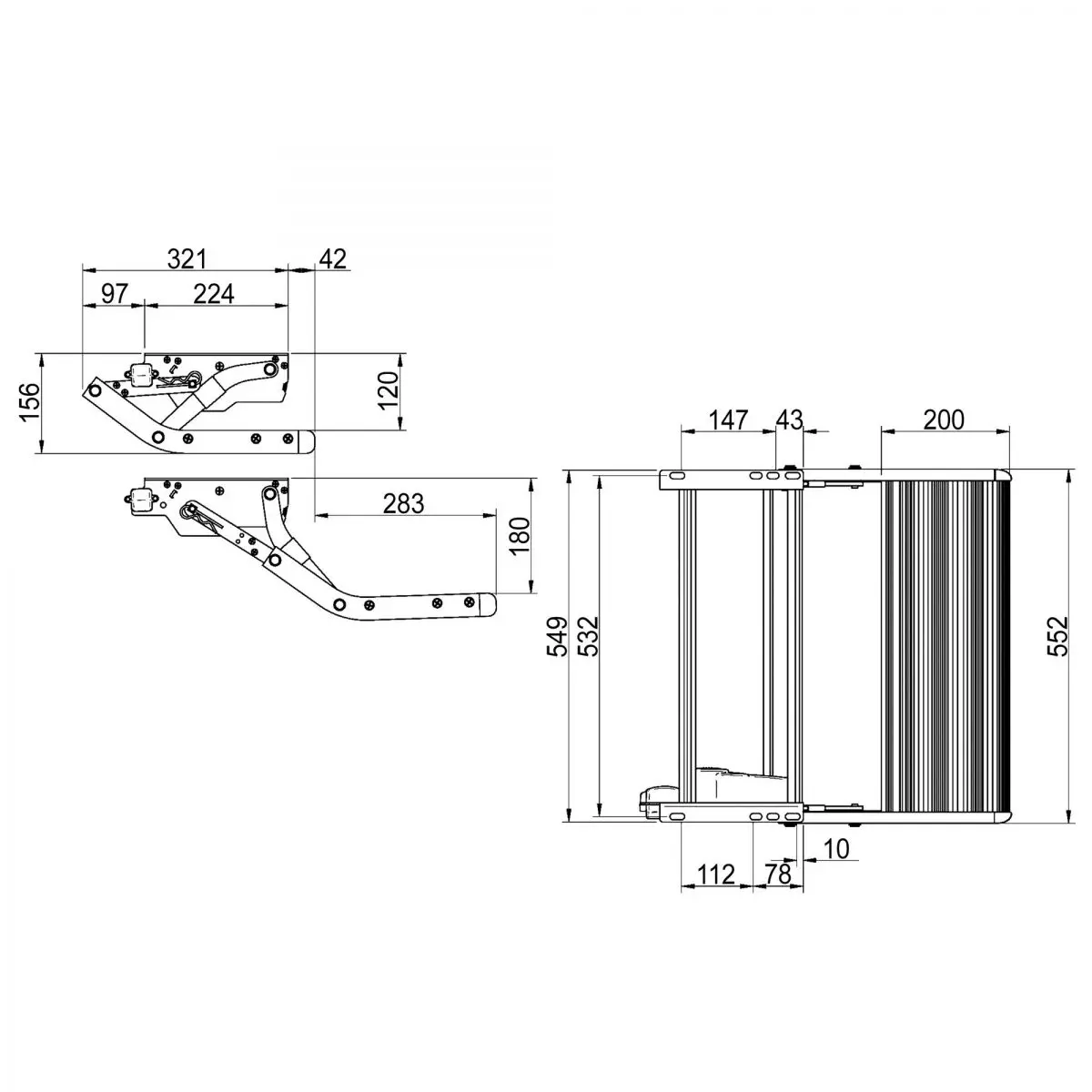 Thule step V15 12V 550 aluminiu