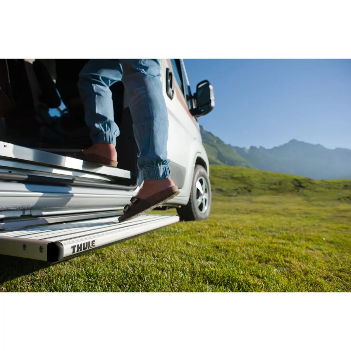 Thule step 12V dublu 500 aluminiu