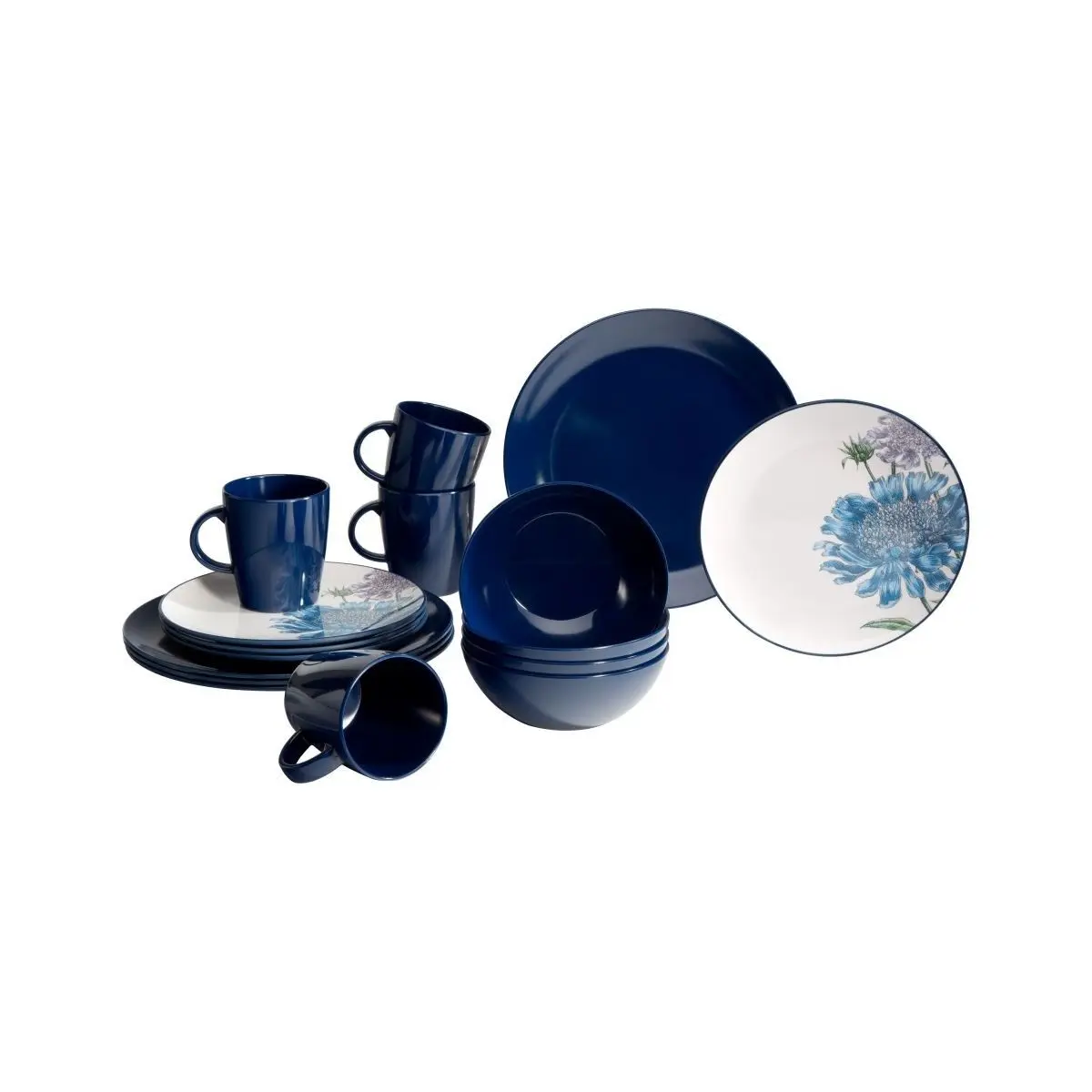 Set veselă crizantemă - 16 bucăți