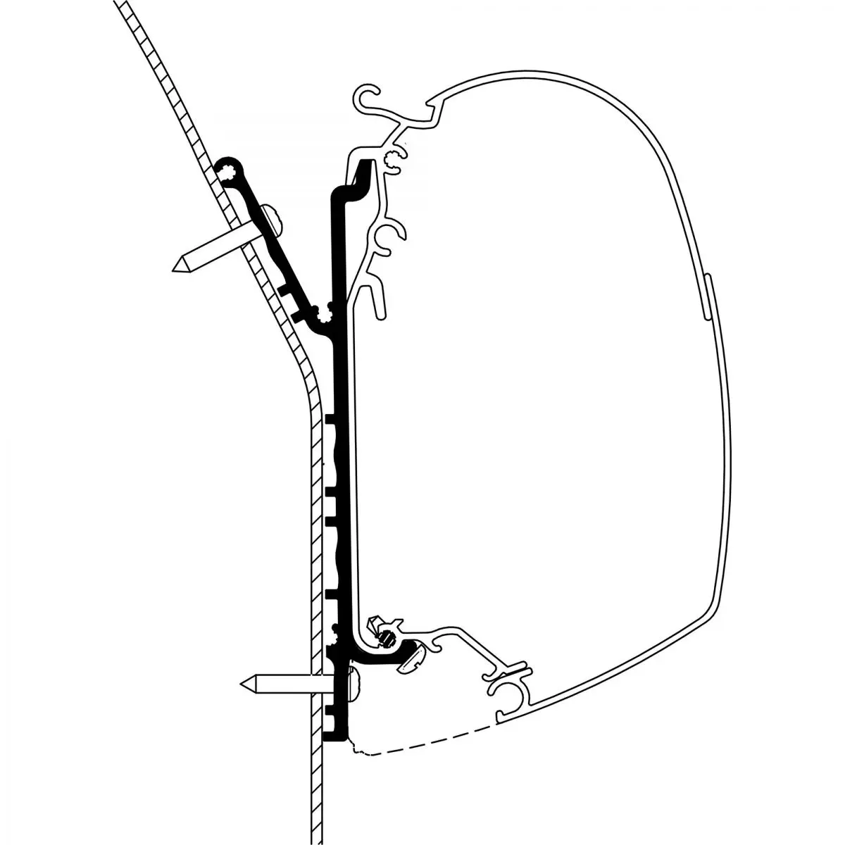 Adapter Knaus Deseo 2019, hossza 3,5 m